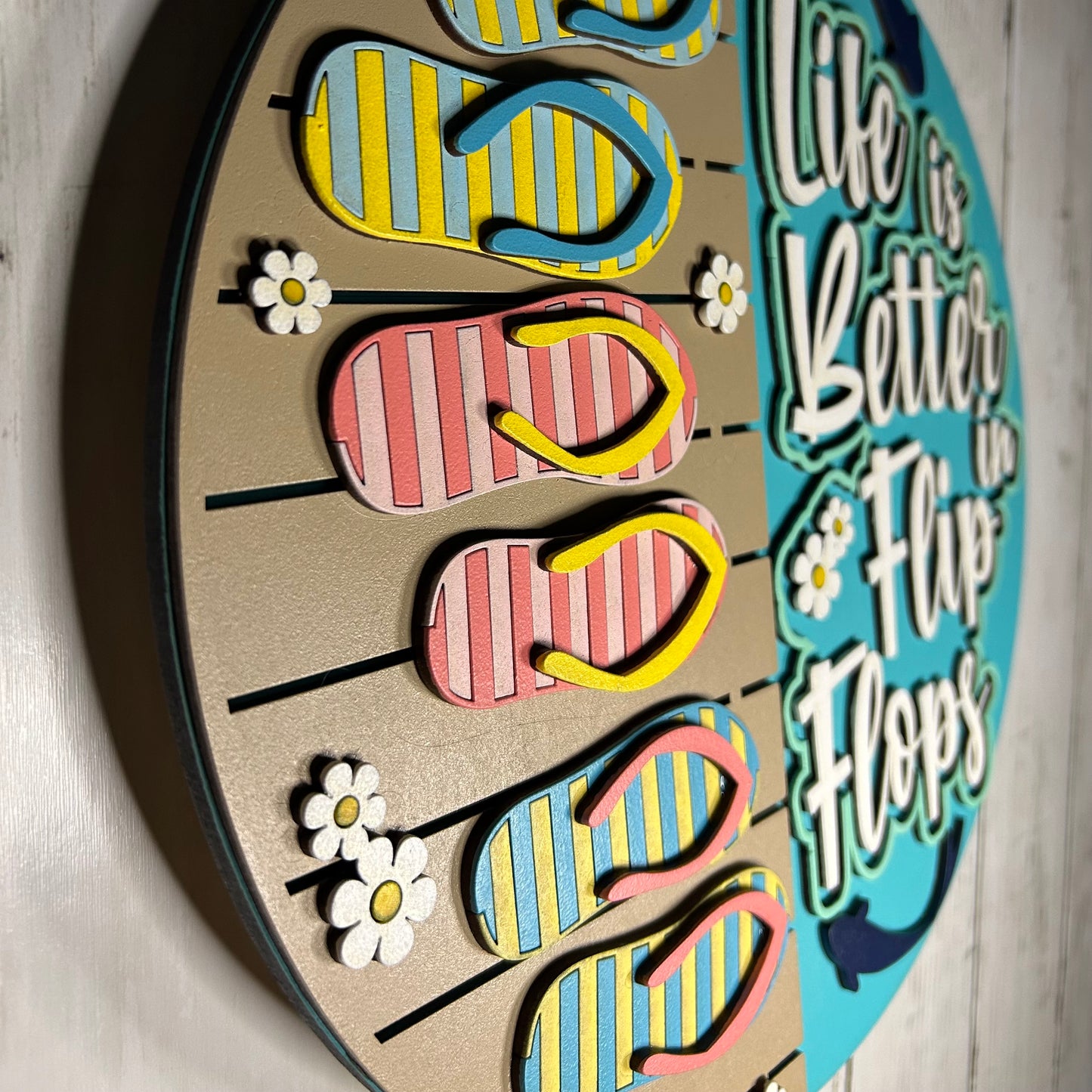 Life Is Better in Flip Flops Door Hanger