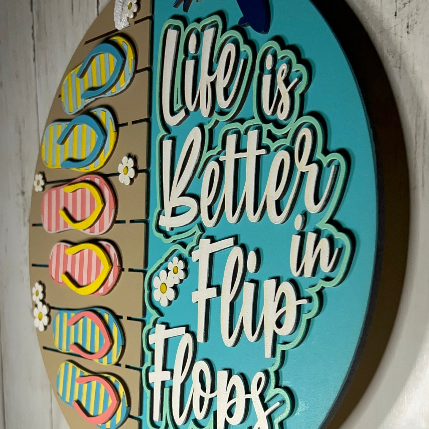 Life Is Better in Flip Flops Door Hanger
