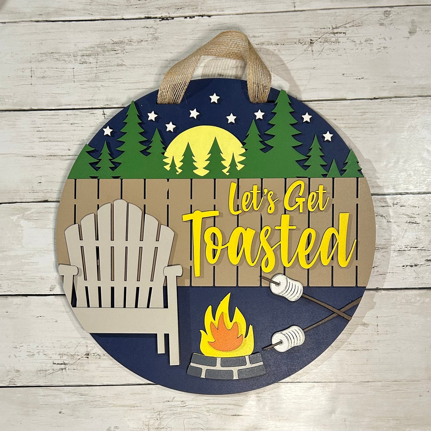 Let's Get Toasted Door Hanger