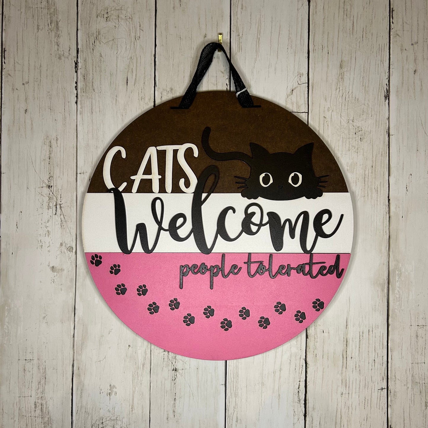 Cats Welcome Door Hanger