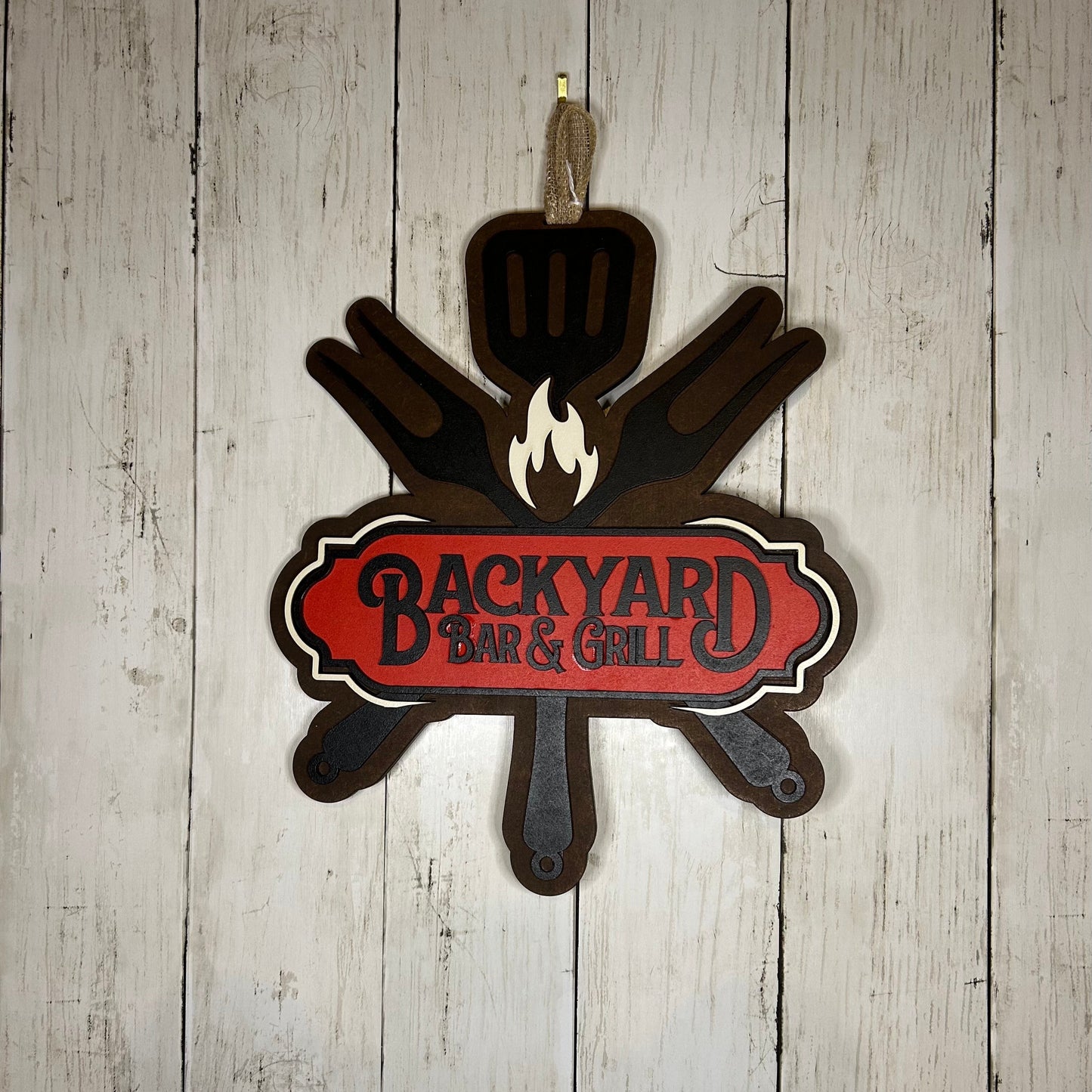 Backyard BBQ and Grill Door Hanger