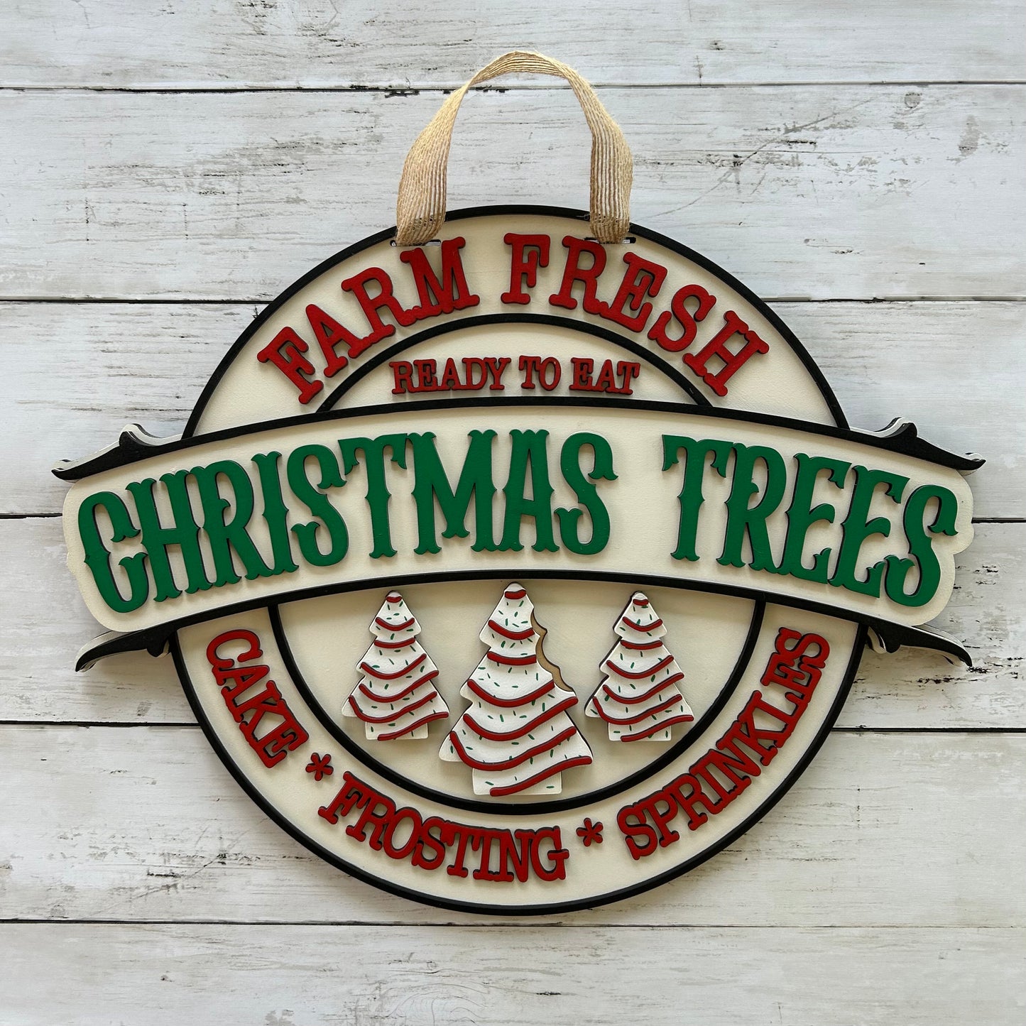 Christmas Tree Cakes Door Sign