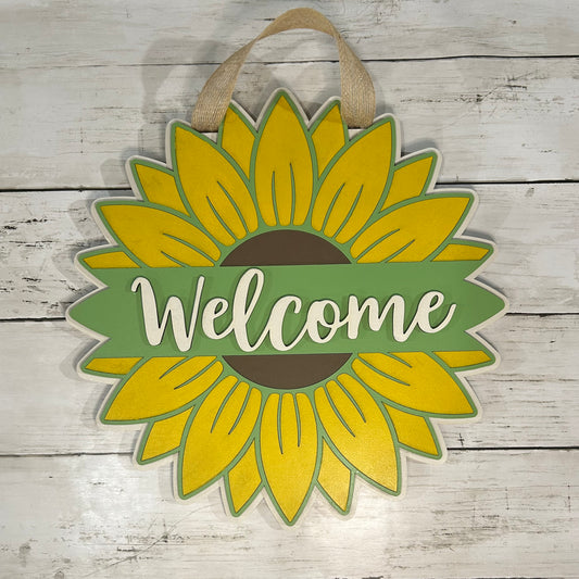 Sunflower Welcome Door Hanger