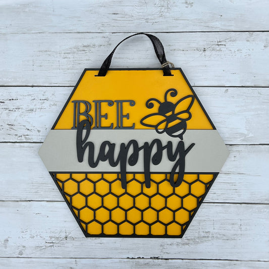Bee Happy Door Hanger