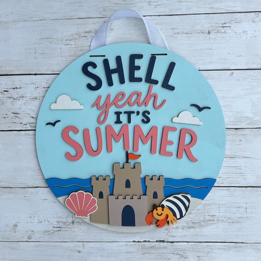 Shell Yeah It's Summer Door Hanger